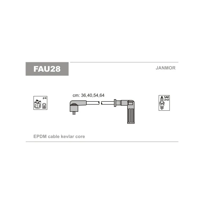 Kit de câbles d'allumage JANMOR FAU28