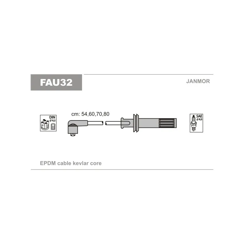 Kit de câbles d'allumage JANMOR FAU32
