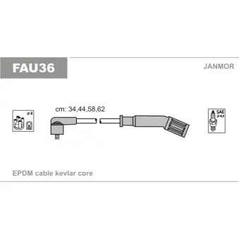 Kit de câbles d'allumage JANMOR FAU36