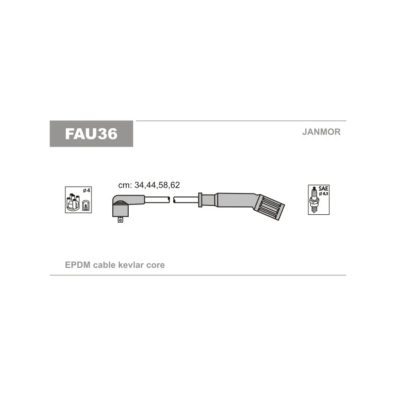 Kit de câbles d'allumage JANMOR FAU36