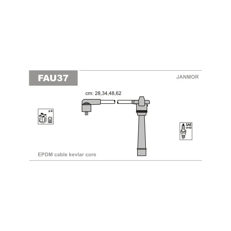 Kit de câbles d'allumage JANMOR FAU37