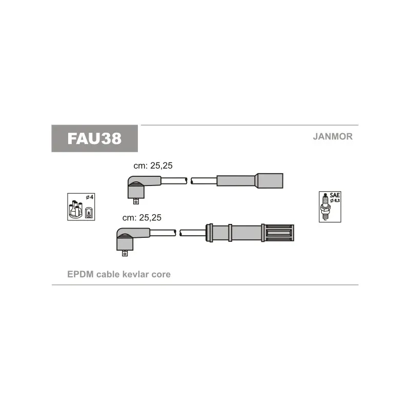 Kit de câbles d'allumage JANMOR FAU38