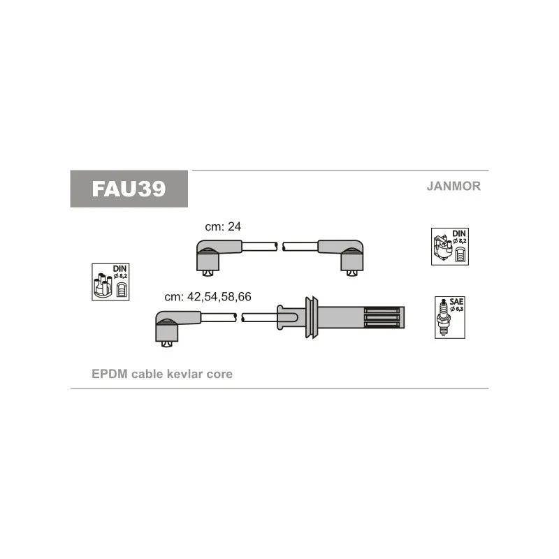 Kit de câbles d'allumage JANMOR FAU39