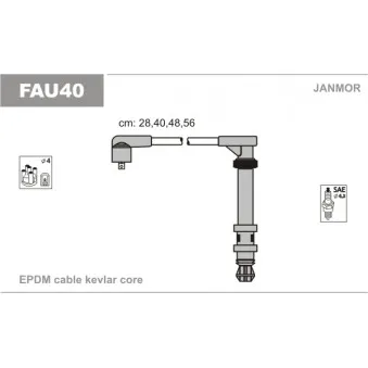 Kit de câbles d'allumage JANMOR FAU40