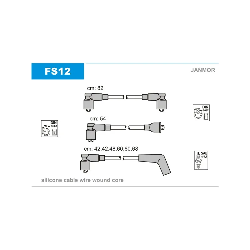 Kit de câbles d'allumage JANMOR FS12