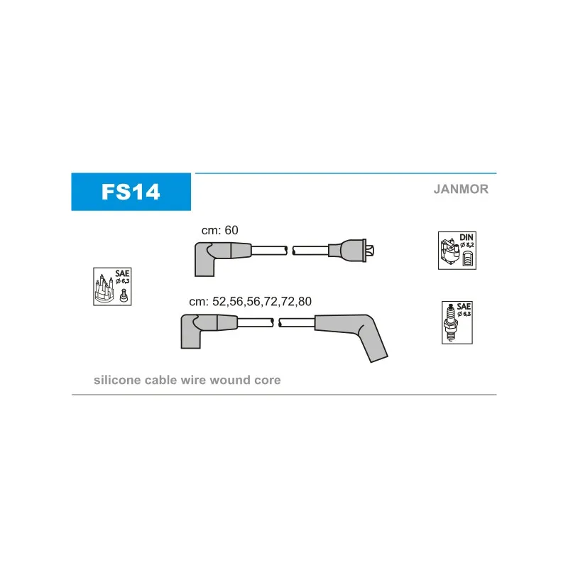 Kit de câbles d'allumage JANMOR FS14