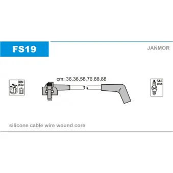 Kit de câbles d'allumage JANMOR FS19