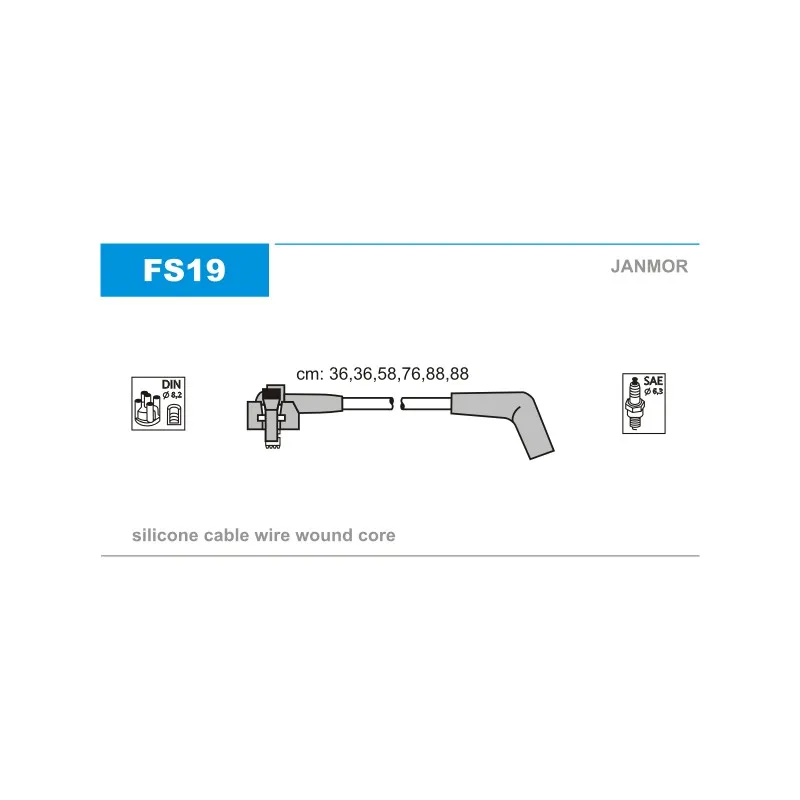 Kit de câbles d'allumage JANMOR FS19