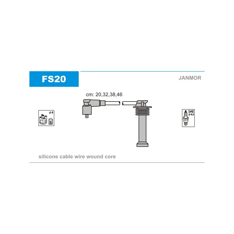 Kit de câbles d'allumage JANMOR FS20