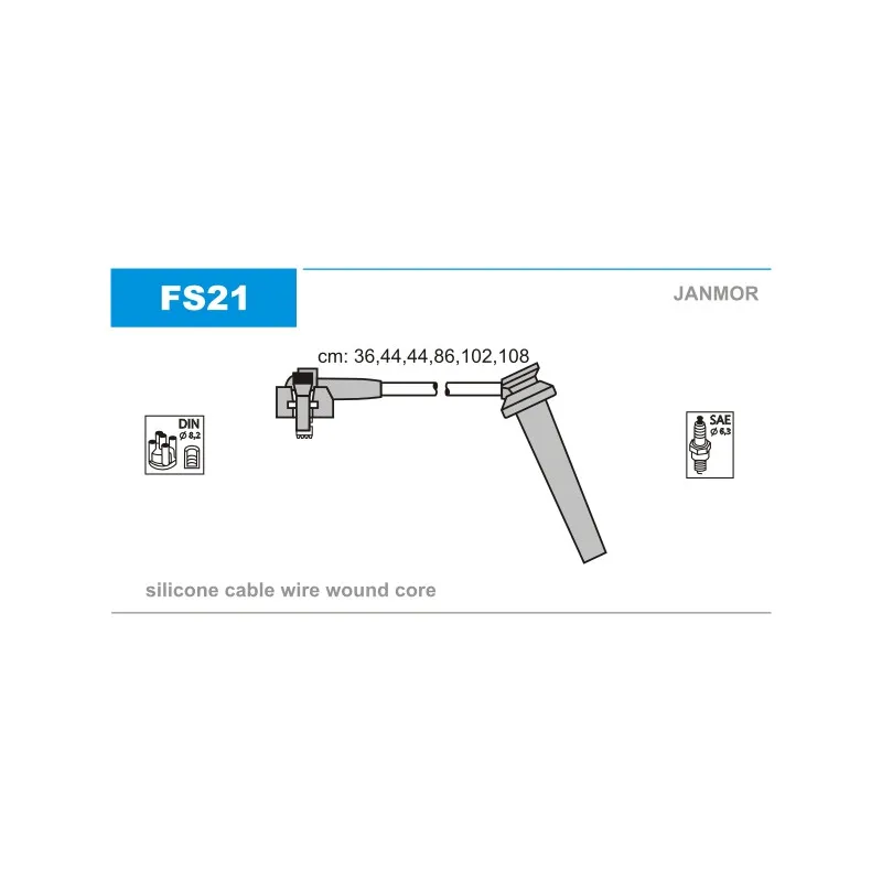 Kit de câbles d'allumage JANMOR FS21