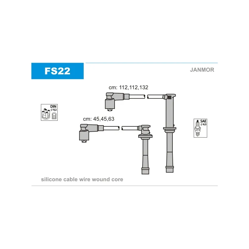 Kit de câbles d'allumage JANMOR FS22