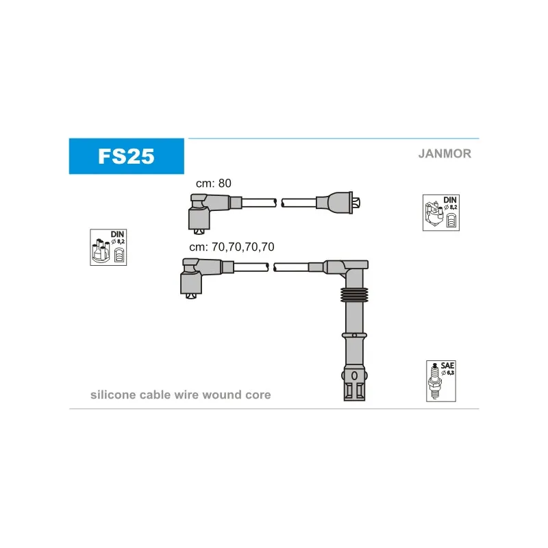 Kit de câbles d'allumage JANMOR FS25