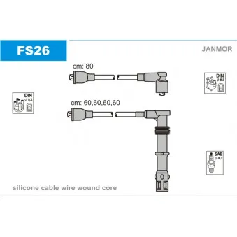 Kit de câbles d'allumage JANMOR FS26