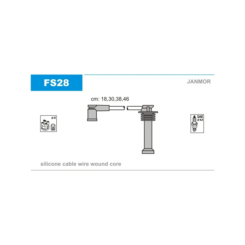 Kit de câbles d'allumage JANMOR FS28