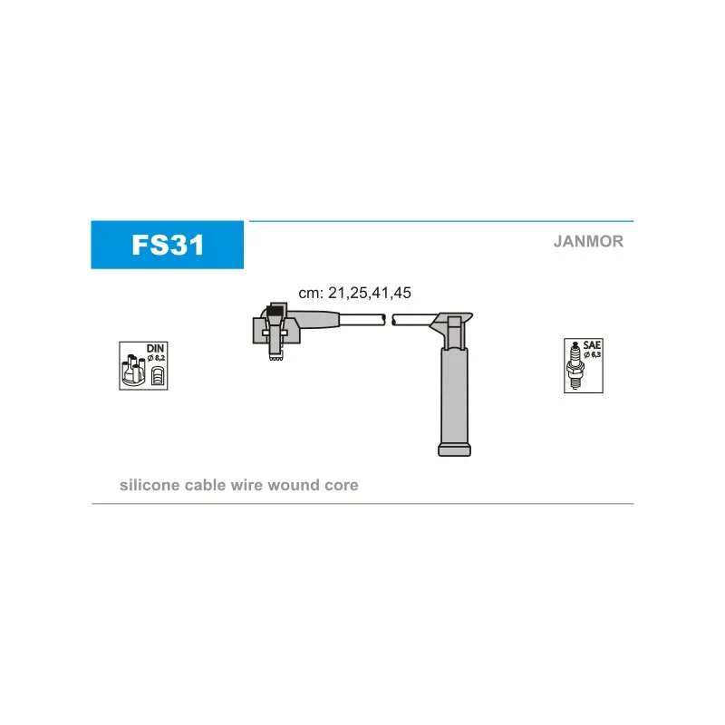 Kit de câbles d'allumage JANMOR FS31