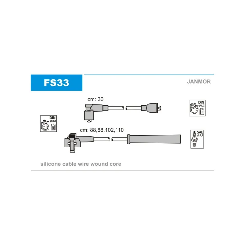Kit de câbles d'allumage JANMOR FS33