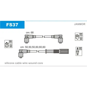 Kit de câbles d'allumage JANMOR FS37