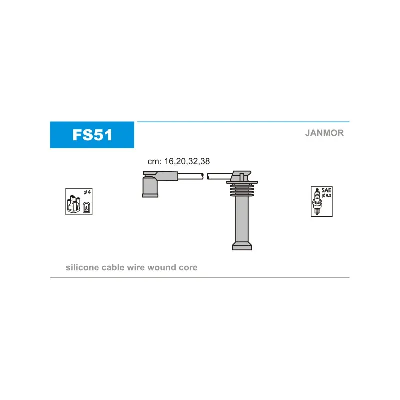 Kit de câbles d'allumage JANMOR FS51