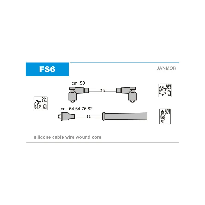Kit de câbles d'allumage JANMOR FS6