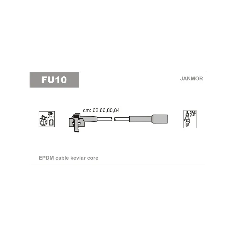 Kit de câbles d'allumage JANMOR FU10