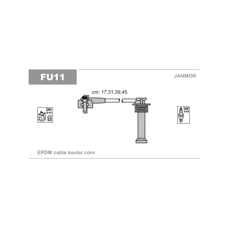 Kit de câbles d'allumage JANMOR FU11