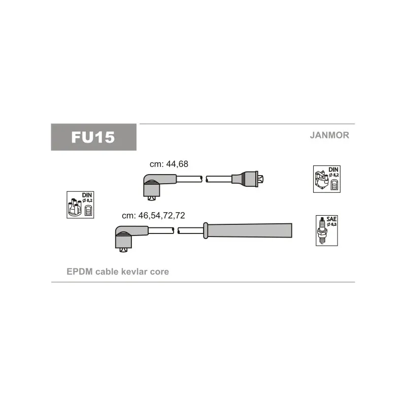 Kit de câbles d'allumage JANMOR FU15
