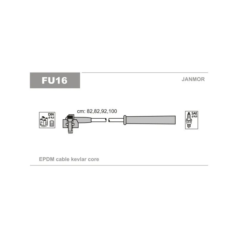 Kit de câbles d'allumage JANMOR FU16