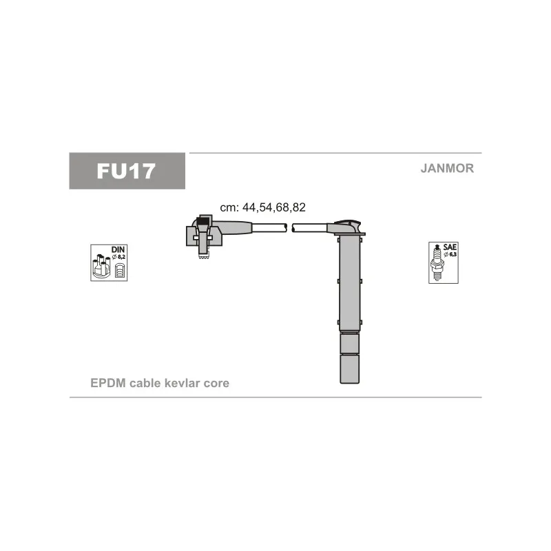Kit de câbles d'allumage JANMOR FU17
