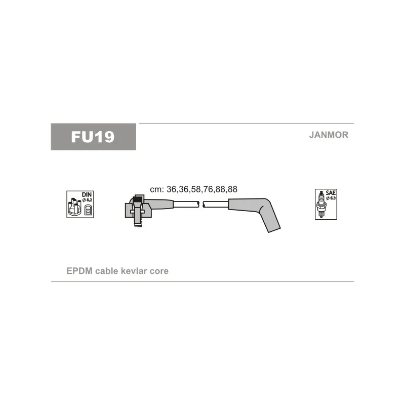 Kit de câbles d'allumage JANMOR FU19