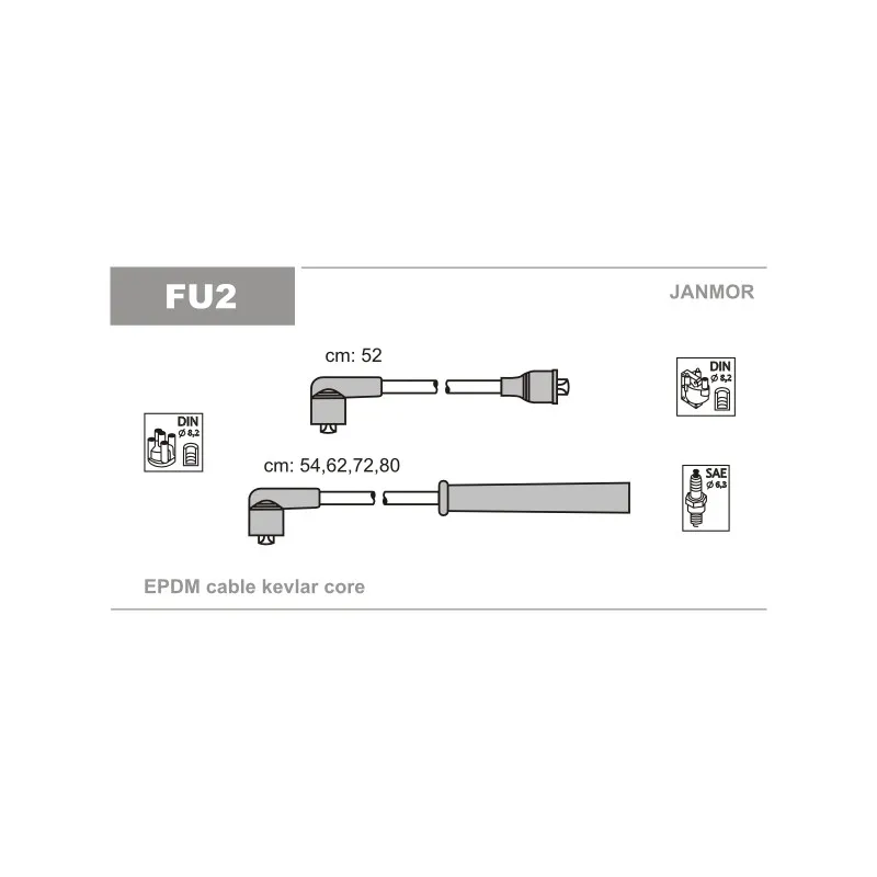 Kit de câbles d'allumage JANMOR FU2
