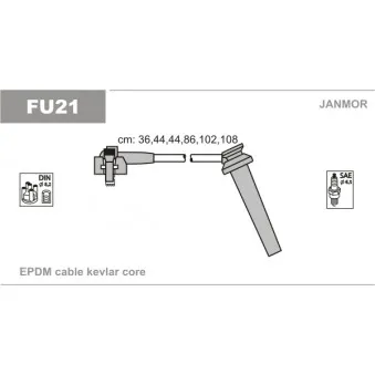 Kit de câbles d'allumage JANMOR FU21
