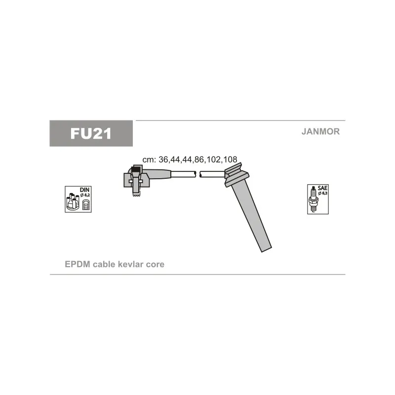 Kit de câbles d'allumage JANMOR FU21