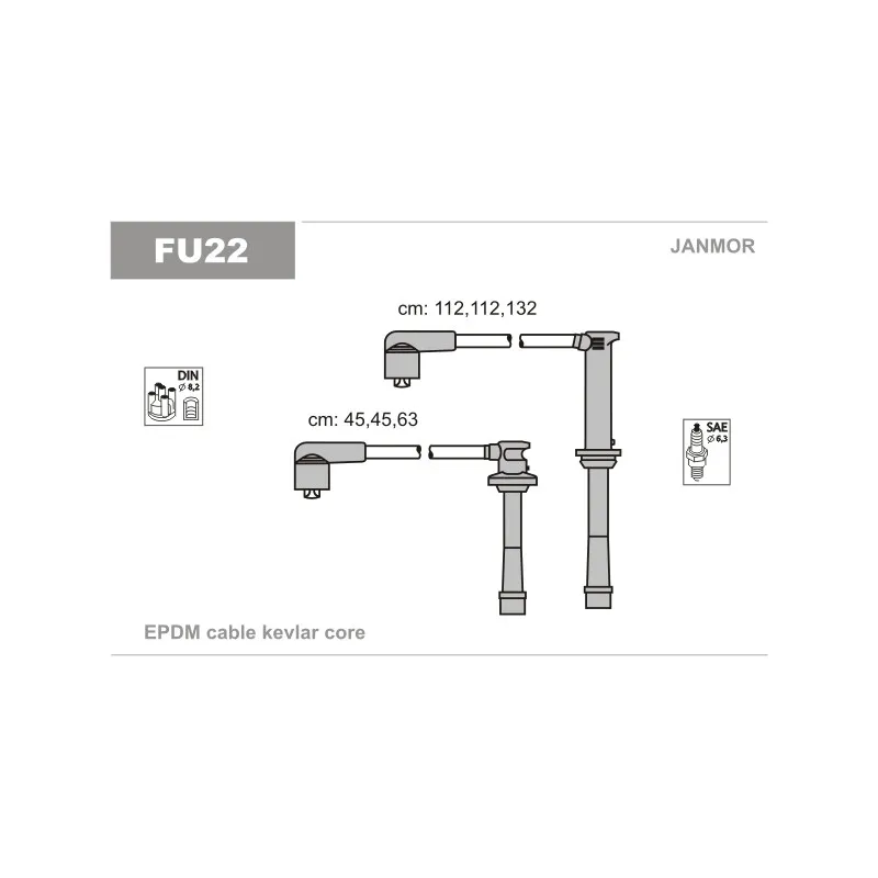 Kit de câbles d'allumage JANMOR FU22