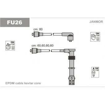 Kit de câbles d'allumage JANMOR FU26
