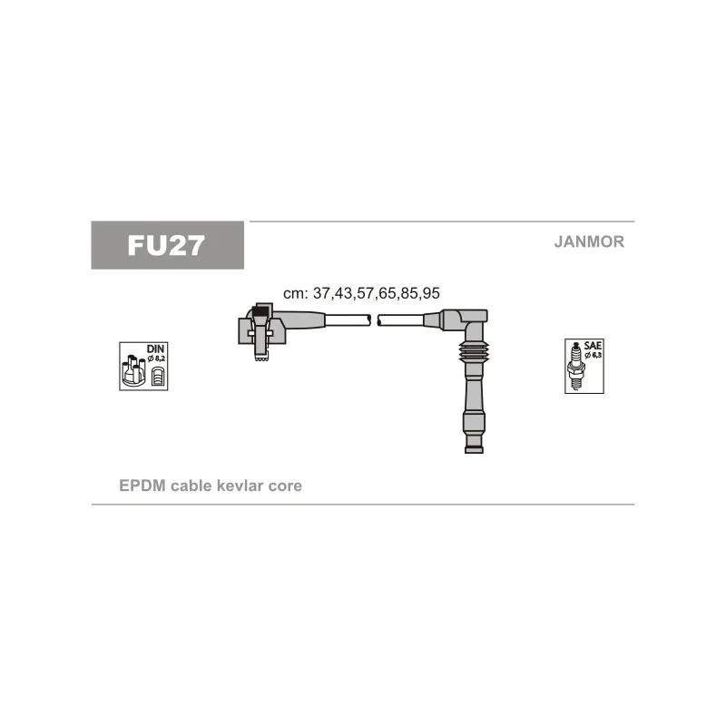 Kit de câbles d'allumage JANMOR FU27