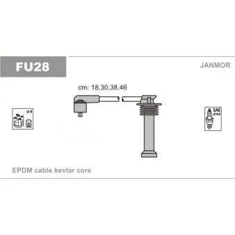 Kit de câbles d'allumage JANMOR FU28