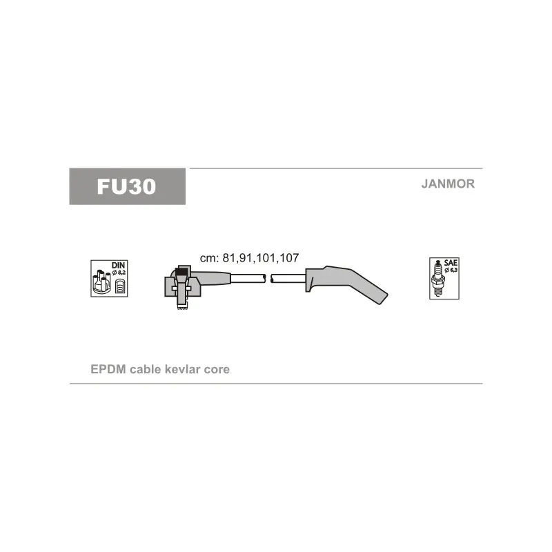 Kit de câbles d'allumage JANMOR FU30