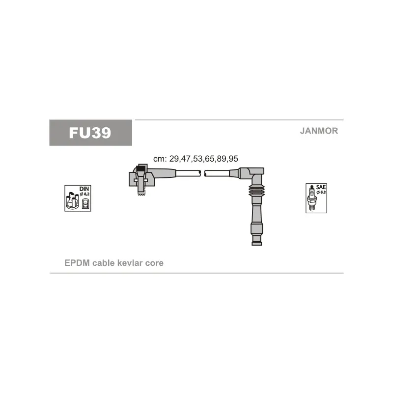 Kit de câbles d'allumage JANMOR FU39