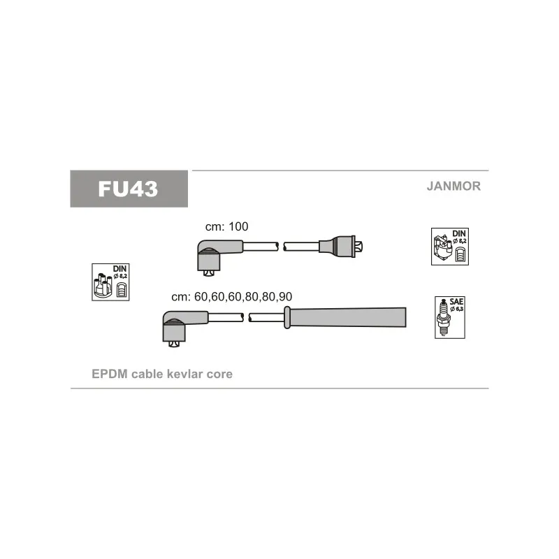 Kit de câbles d'allumage JANMOR FU43