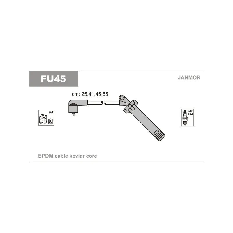 Kit de câbles d'allumage JANMOR FU45