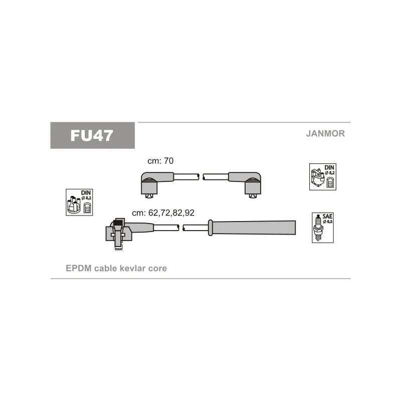 Kit de câbles d'allumage JANMOR FU47