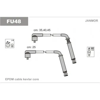 Kit de câbles d'allumage JANMOR FU48
