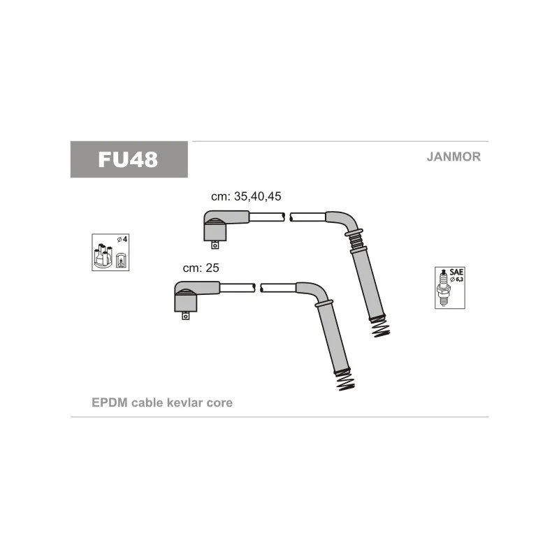 Kit de câbles d'allumage JANMOR FU48