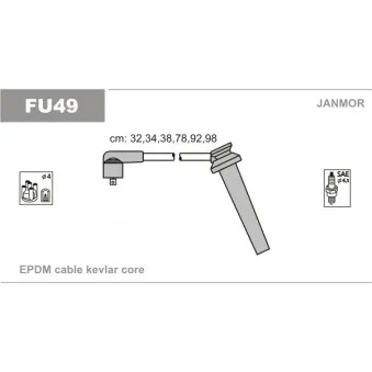 Kit de câbles d'allumage JANMOR FU49