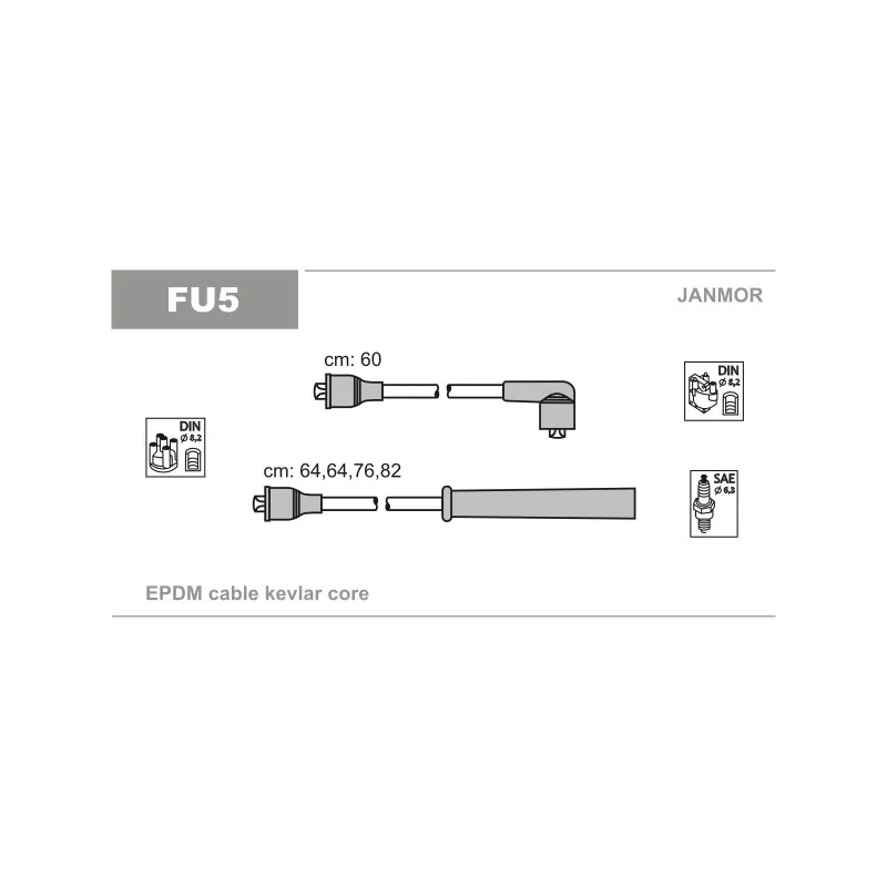 Kit de câbles d'allumage JANMOR FU5