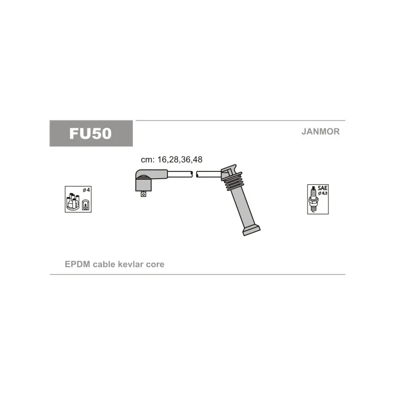 Kit de câbles d'allumage JANMOR FU50