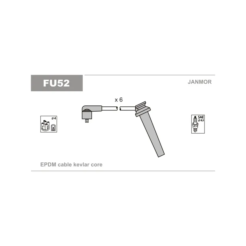 Kit de câbles d'allumage JANMOR FU52