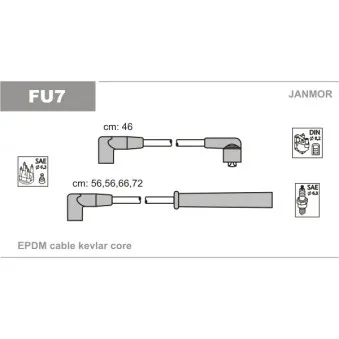 Kit de câbles d'allumage JANMOR FU7