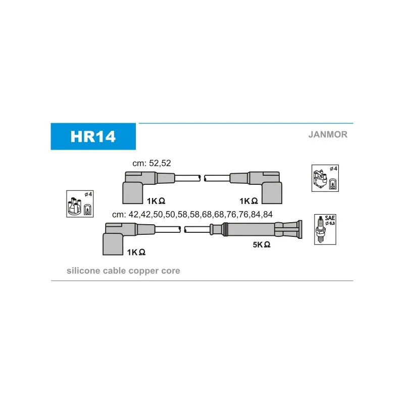 Kit de câbles d'allumage JANMOR HR14