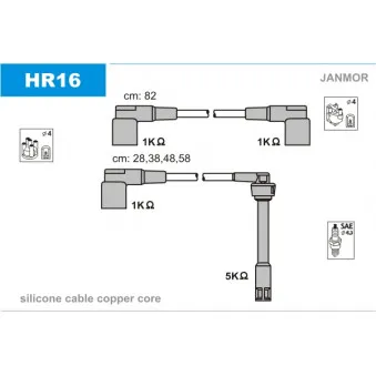 Kit de câbles d'allumage JANMOR HR16